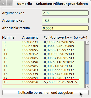 Secant method (Numerik)