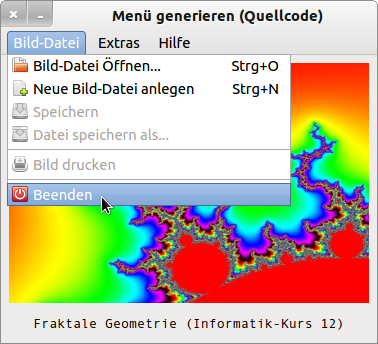 Menü - Formular