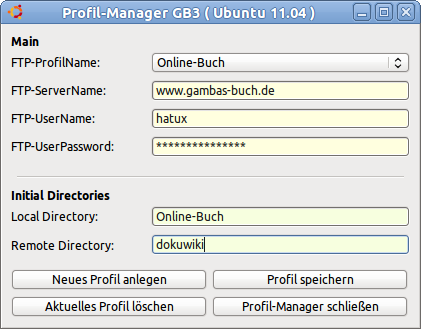 Profil-Manager Gambas 3