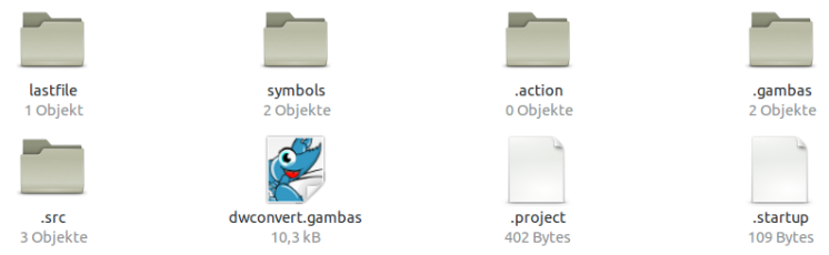 Ansicht Inhalt Ordner